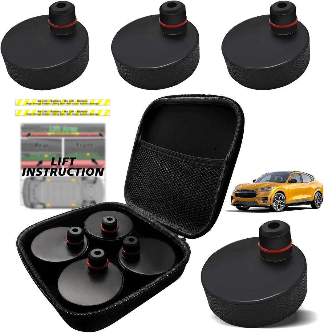 BestEvMod Compatible with Mach E Lifting Jack Pads Set of 4 Floor Jack Stand Compatible with 2025 2024 2023 2022 2021 Mustang Mach-E Accessories