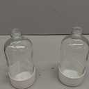 2 Pack Glass Spray Bottles with Silicone Sleeve, 16 oz Empty Refillable Containers with Adjustable Spray Nozzles, Spray Bottles for Hair, Cleaning Solutions and Plants White