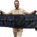 Heavy-Duty UTV ATV Double Gun Rack Roll Cage Organizer Bag - Padded Rifle Case with Extra Storage Compatible with Polaris Ranger, Can-Am, Honda, Yamaha, Kawasaki UTVs (Fits 2 Guns)