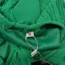 DEEP SELF Women's Summer One Shoulder Ruffle Mini Dress Casual Tiered Chiffon Pleated Flowy Short Dresses (Light Green, Medium)