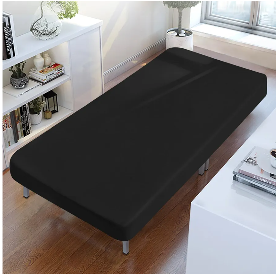 Cot Sheets 31" x 75", Cot Size Sheet Fitted with Narrow Twin/Camp Bunk/Rvs Bunk/Guest Beds/Army Cots/Trifold Mattress, Super Soft Breathable Microfiber Bed Cover, Bottom Sheet, Black, 6 PCS
