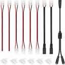 LED Strip Connector Kit Include2 Pin Right Angle Corner, T Shape and Gapless Connector, Strip Jumper Wires for Flexible, Tape Lights