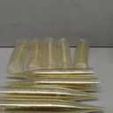 Prestee 100 Gold Plastic Champagne Flutes - 4.5 oz Disposable Champagne Glasses for Toasting at Weddings, Mimosas, Cocktails, Great Gatsby Party Decorations, and Events