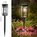 EXCMARK 12 Pack Solar Lights Outdoor Waterproof for Garden Pathway Walkway Driveway Yard Lawn Decorative Landscape Lighting. (Warm White Light, 12)