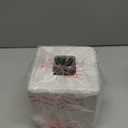 Decorative Square Tissue Box Cover  White Resin Tissue Holder for Bathroom, Bedroom, Countertop, Modern Stone-Look Tissue Box