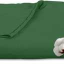 Royale Linens 300 Thread Count 100% Long Staple Combed Cotton Flat Sheet - Super Soft- Top Sheets -Queen Flat Sheet Sold Separately- Breathable, Cool & Crisp Percale Sheets Only (Queen, Hunter Green)