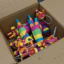 8 PCS Mini Cinco de Mayo Pinatas, 5.51 x 1.97 x 7.28 Inches Cinco de Mayo Decorations, Colorful Donkey Mexican Fiesta Party Decorations, Donkey Pinata for Table Home Office Taco Tuesday Event