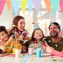 Preboun 164 Feet Pastel Pennant Banner Bunting Pennant Banner Garland 120 Pcs Pastel Triangle Flags on a String for Baby Shower Birthday Graduation Wedding Hanging Decorations(Unicorn Color)