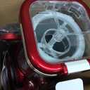 Nostalgia Frozen Drink Maker and Margarita Machine for Home - 32-Ounce Slushy Maker with Stainless Steel Flow Spout - Easy to Clean and Double Insulated - Retro Red