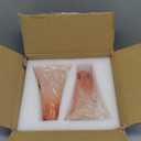 2 Pack Lily Flower Blown Glass Lampshade Orange White Glass Lamp Shade Replacement for Table Floor Lamps, I. D. 1.26" x O. D. 1.5", Fits E12 Base