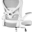 Ergonomic Office Chair with Headrest 3D, Mesh Office Desk Chair with Adjustable Lumbar Support, Computer Chair with Flip up Armrests, 350LBS Capacity - Design for Home/Offices - Grey