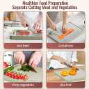 Cutting Board for Kitchen, Stainless Steel Cutting Board Double Sided, 304 Stainless Steel and Wheat Straw PP, Food-Grade, Scratch-resistant, Large Size 17.112.4"