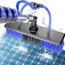 20FT Water Fed Solar Panel Cleaning Kit, Telescopic Solar Panel Cleaning Brush with Extension Pole & Soap Dispenser for Household & Outdoor