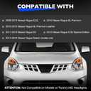 Headlights Assembly Compatible with 2008-2013 Nissan Rogue | 2014 2015 Nissan Rogue Select, Halogen Head Lights with Clear Lens Chrome Housing - LH+RH