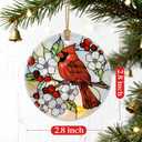 2 x Red Cardinal Ornament | Christmas Ornaments, Christmas Decorations, Hanging Ornaments for Tree, Red Bird Decor Gift | Cardinal Memorial Gifts, Bird Lover Gifts | Gift Exchange Ideas