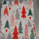 Christmas Fitted Crib Sheet - Holiday Winter Cartoon Christmas Tree Pattern, Standard Mattress Sheet for Toddler Bed, 28" x 52", Multicolor