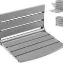 20" Folding Shower Seat, Fold Down Shower Seat Wall Mounted, Stainless Steel Frame with HDPS Seat, 400 lb Load Capacity, Folding Shower Bench for Seniors & Elderly (Gray)
