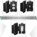 Bates- Outdoor Outlet Cover Weatherproof, Black 1-Gang Outdoor Electrical Outlet Cover Box with Mounting Hardware, Horizontal/Vertical Use