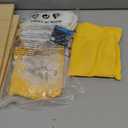 IOTXY Small Narrow Corner Bookcase - 59 Inches Tall Gap Freestanding Storage Cabinet, 6 Lattices Open Shelves Tower Rack with Door, Cubes Bookshelf in Oak