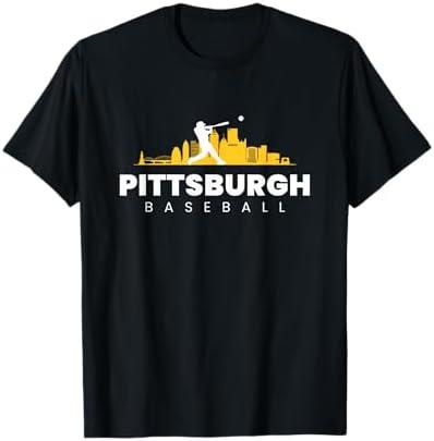 Pittsburgh Baseball Vintage Minimalist Retro Baseball Lover T-Shirt, M