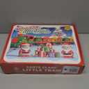 Train Set for Toddlers 2-4, Christmas Train Sets for Around The Tree, Toddler Toys for 1 2 3 Year Old Boy Girl, Christmas Tree Train with Music, Light, Tracks, Puppet, Barn, Toddler Gifts Christmas (Red)