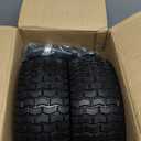 GICOOL 13x5.00-6 Flat Free Lawn Mower Tire and Wheel, 13x5-6 Riding Lawnmower Tire with 3"-6" Centered Hub and 3/4" & 5/8" Bearings, Tractor Turf Tire Turf-Friendly, 2 Pack