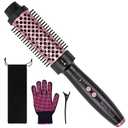 Ionic Thermal Brush, 1.5 Inch Thermal Round Brush, Heated Curling Brushes Makes Hair Smoother Get Natural Curls, 5 Temp Settings, Universal Voltage for Travel, Easy to Use, Rose Gold