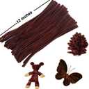 100pcs Brown Pipe Cleaners Chenille Stems for DIY Art & Crafts with Googly Eyes 100pcs (12inch x 6mm)