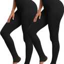 CHRLEISURE Women's Fleece Lined Tights - Fake Sheer Warm Pantyhose Thick Winter Leggings M/L Pack of 2