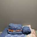 WONGS BEDDING Boho Comforter Set Full, Blue and Orange Bedding Set 7 Pieces Bed in a Bag Bohemian Striped Bedding Comforter Sets Soft Microfiber Comfortet and Sheet Set for All Season