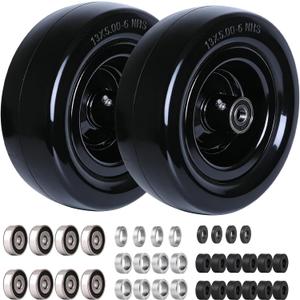 2-Pack 13x5.00-6 Tires for Zero Turn Mower,with Upgraded 3/4"or 5/8" and 1/2" Bearing More Durable, 13x5.00-6 Flat Free Tire, 13x5-6 Lawn Mower Tires,4.2"-5.2" Center Hub, Load 500lbs