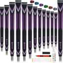 SAPLIZE High-performance Rubber Golf Grips 13 Pack, High Shock Absorption, Non-slip, Choose from 13 Grips with 15 Tapes or Full Regripping Kit, Standard/Mid/Jumbo Sizes, CC10 Series