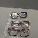 REAVEE Oversized Square Reading Glasses Oprah Style for Women, Blue Light Blocking Large Frame Computer Readers Spring Hinge