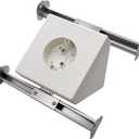 Ceiling Fan Mounting Bracket Kit,14.5 Cubicinches Adjustable Ceiling Fan Angle Mount Box Fits Cathedral Ceiling Angles of 80° or Up, White.