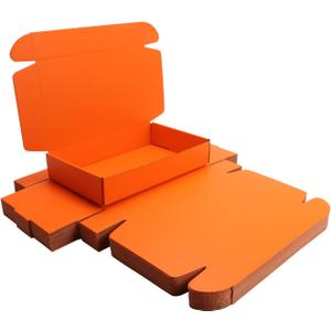 Orange Shipping Packaging Boxs KAXILU 20pcs Shipping Boxs L10.5xW6.3xH2 inch for Shipping Packaging Craft Gifts Giving Products