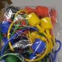 Tondiamo 10sets Hydraulic Dust Caps & Plugs Set, Quick Coupler Cover Hydraulic Hose Male Dust Cap and Female Plug Cover Compatible with 1/2" Flat Face Couplings(Red,Blue,Black,Yellow,Green)