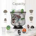 Coffee Pod Holder, Large Capacity K Cup Holder, Nespresso Pods Holder K Cup Organizer for Kitchen Countertop, Coffee Bar Accessories, Pod Holder for Keuring Espresso Capsule Coffee Creamer
