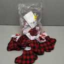 BBTO 36 Pieces Plush Cuff Christmas Mini Stockings 7 Inch Buffalo Plaid Hanging Stockings Xmas Candy Holder Tableware Holders (Red and Black)