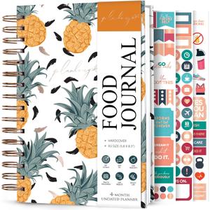 PLANBERRY Food Journal Premium  Nutrition Planner  Diet & Calorie Tracker  Meal & Exercise Diary  Weight Loss Journal (Pineapple) (6.3 x 8.5)
