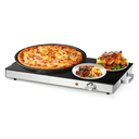 74.922''x 14'' Electric Warming Tray Hot Plate Dish Warmer w/ Adjustable Temperature - Silver/Black