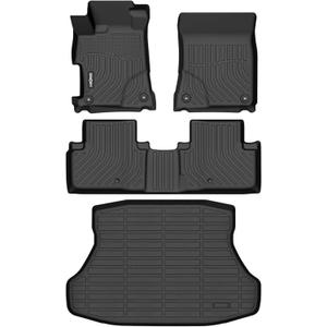 GINOWY-Floor Mats & Cargo Liner for 2013-2022 Acura ILX, All Weather Car Floor Mats Cargo Trunk Mat TPE Rubber Liners for Acura ILX Accessories-Black