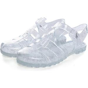 Hee grand Crystal Jelly Heel Sandals for Women Summer Beach Jelly Shoes 7.5