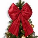 32 x 41 Inches Extra Large Red Satin Bows for Coquette Room Decor Giant Bow Birthday Party Decorations for Home Wall Valentine's Spring Wedding Baby Shower Party Decor