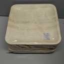 ECO SOUL Palm Leaf Disposable Bamboo Plates 10" Square Compostable & Biodegradable Party Plates for Thanksgiving Dinner, Weddings, Parties & Events 50 Count