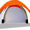 Inflatable Shade Air Canopy Tent,10x10Ft Outdoor UV Protection Sun Shelter with Air Pump,2 Removable Side Panels,Stakes & Sandbags For marketing Events,Trade Shows,Outdoor PromotionsOrange