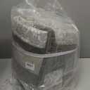 KALOOLA 100% Cotton Quilt King Size - Lightweight Quilted Bedding Set 3 Pcs, Farmhouse Printed Striped Bedspread with 2 Pillow Shams, Modern Bed Coverlet for All Season, Dark Brown/Charcoal/Beige