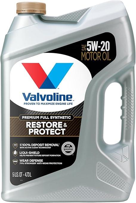 Valvoline Restore & Protect Full Synthetic 5W-20 Motor Oil 5 Quart