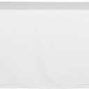 Tablevogue Machine Washable Polyester Solid Fitted Stain Resistant Table Cover Rectangular 96-inch Tablecloths for Events Wedding Special Occasions Table Cloth 8-Foot, White