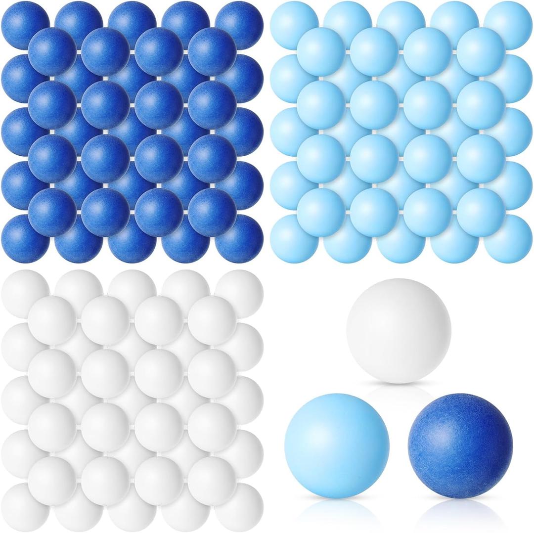 Libima 120 Pack Colored Table Tennis Balls 40 mm Plastic Balls Bulk for 4th of July Carnival Wedding Pool Games, DIY Arts, Pet Toys, School Patriotic Activities (Dark Blue, Light Blue, White)