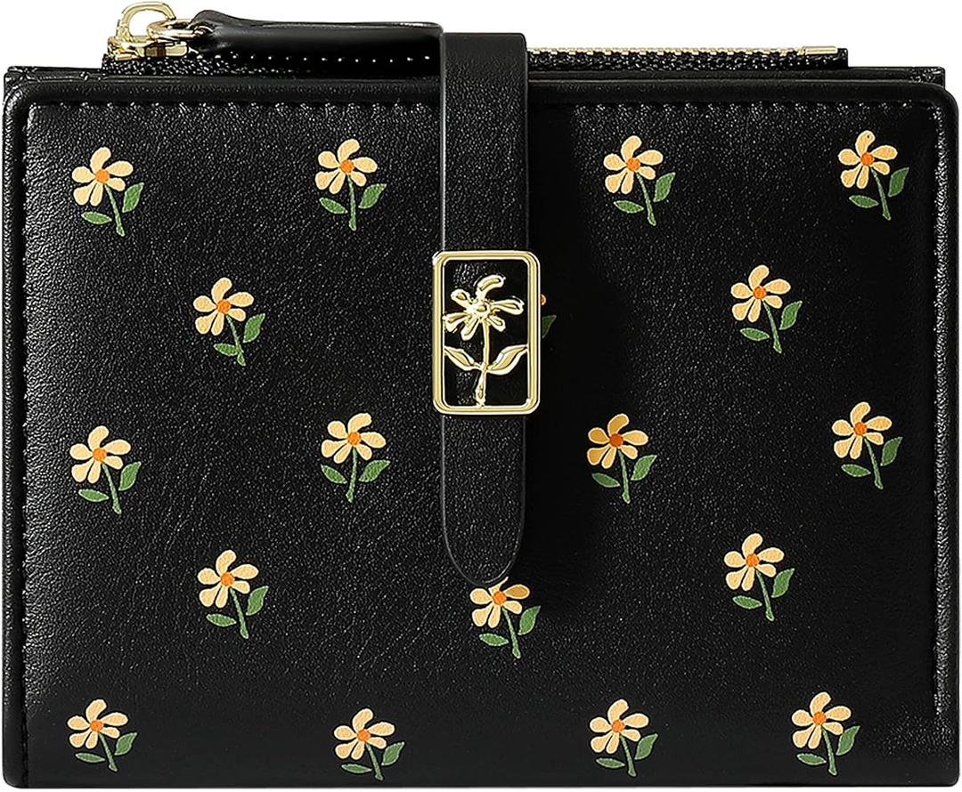 YINHEXI Women's Wallet, Faux Leather, Water Resistant, Black, Unisex